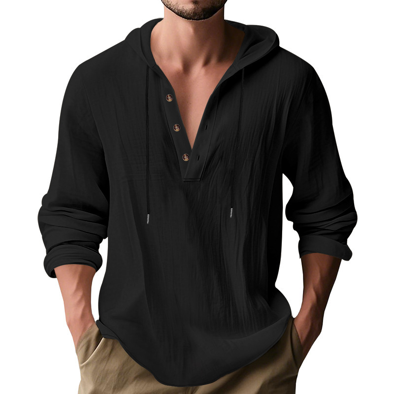 Hot Selling Men's Loose Linen  - огляд і ціна Undershirt Crew Neck