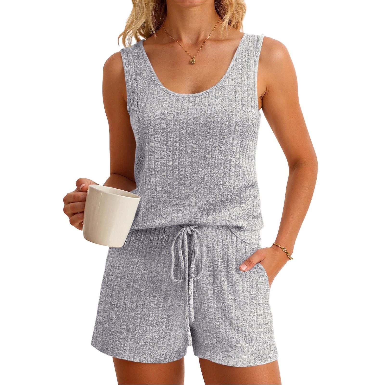 Women's Spring Summer Sleevele - огляд і ціна Tank Top Ribbed