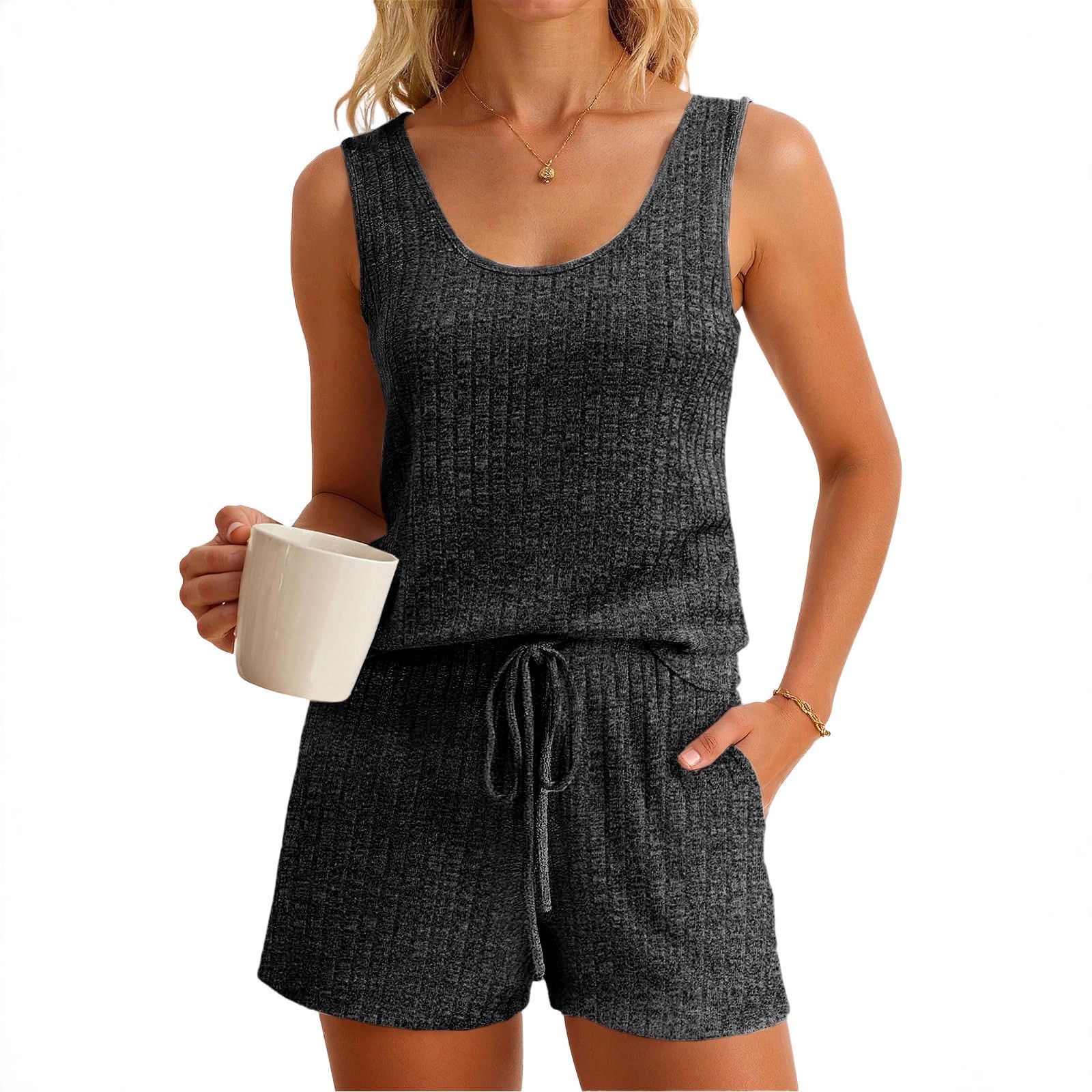 Women's Spring Summer Sleevele - огляд і ціна Tank Top Ribbed